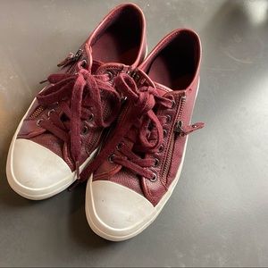 Coach Empire Zip Sneakers in maroon burgundy size 7.5